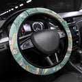 Australia Mother's Day Steering Wheel Cover Kangaroo Mum And Joey Aboriginal Dot Art