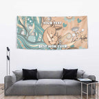Personalised Australia Mother's Day Tapestry Kangaroo Mum And Joey Aboriginal Dot Art