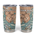 Personalised Australia Mother's Day Tumbler Cup Kangaroo Mum And Joey Aboriginal Dot Art