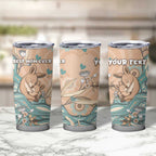 Personalised Australia Mother's Day Tumbler Cup Kangaroo Mum And Joey Aboriginal Dot Art