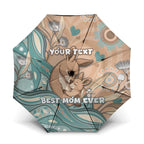 Personalised Australia Mother's Day Umbrella Kangaroo Mum And Joey Aboriginal Dot Art