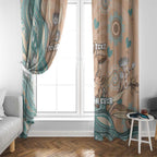 Personalised Australia Mother's Day Window Curtain Kangaroo Mum And Joey Aboriginal Dot Art