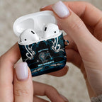 Ngati Porou Aotearoa Meri Kirihimete AirPods Case Maori Kiwi Bird Silver Fern Koru Pattern