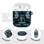 Ngati Porou Aotearoa Meri Kirihimete AirPods Case Maori Kiwi Bird Silver Fern Koru Pattern