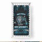 Ngati Porou Aotearoa Meri Kirihimete Baby Bed Cover Maori Kiwi Bird Silver Fern Koru Pattern
