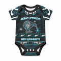 Personalised Ngati Porou Aotearoa Meri Kirihimete Baby Onesie Maori Kiwi Bird Silver Fern Koru Pattern