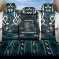 Ngati Porou Aotearoa Meri Kirihimete Back Car Seat Cover Maori Kiwi Bird Silver Fern Koru Pattern