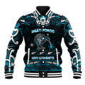 Personalised Ngati Porou Aotearoa Meri Kirihimete Baseball Jacket Maori Kiwi Bird Silver Fern Koru Pattern