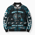 Personalised Ngati Porou Aotearoa Meri Kirihimete Bomber Puffer Jacket Maori Kiwi Bird Silver Fern Koru Pattern