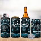 Personalised Ngati Porou Aotearoa Meri Kirihimete 4 in 1 Can Cooler Tumbler Maori Kiwi Bird Silver Fern Koru Pattern