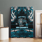 Ngati Porou Aotearoa Meri Kirihimete Canvas Wall Art Maori Kiwi Bird Silver Fern Koru Pattern