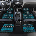 Personalised Ngati Porou Aotearoa Meri Kirihimete Car Mats Maori Kiwi Bird Silver Fern Koru Pattern