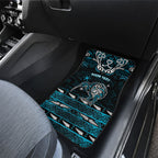 Personalised Ngati Porou Aotearoa Meri Kirihimete Car Mats Maori Kiwi Bird Silver Fern Koru Pattern