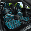 Ngati Porou Aotearoa Meri Kirihimete Car Seat Cover Maori Kiwi Bird Silver Fern Koru Pattern