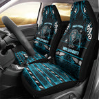 Ngati Porou Aotearoa Meri Kirihimete Car Seat Cover Maori Kiwi Bird Silver Fern Koru Pattern