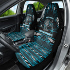 Ngati Porou Aotearoa Meri Kirihimete Car Seat Cover Maori Kiwi Bird Silver Fern Koru Pattern