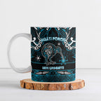 Personalised Ngati Porou Aotearoa Meri Kirihimete Ceramic Mug Maori Kiwi Bird Silver Fern Koru Pattern
