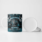 Personalised Ngati Porou Aotearoa Meri Kirihimete Ceramic Mug Maori Kiwi Bird Silver Fern Koru Pattern