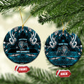 Personalised Ngati Porou Aotearoa Meri Kirihimete Ceramic Ornament Maori Kiwi Bird Silver Fern Koru Pattern