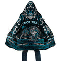 Personalised Ngati Porou Aotearoa Meri Kirihimete Cloak Maori Kiwi Bird Silver Fern Koru Pattern
