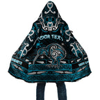 Personalised Ngati Porou Aotearoa Meri Kirihimete Cloak Maori Kiwi Bird Silver Fern Koru Pattern