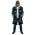 Personalised Ngati Porou Aotearoa Meri Kirihimete Cloak Maori Kiwi Bird Silver Fern Koru Pattern