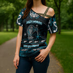 Personalised Ngati Porou Aotearoa Meri Kirihimete Cross Shoulder Shirt Maori Kiwi Bird Silver Fern Koru Pattern