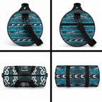 Ngati Porou Aotearoa Meri Kirihimete Duffle Bag Maori Kiwi Bird Silver Fern Koru Pattern