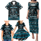 Personalised Ngati Porou Aotearoa Meri Kirihimete Family Matching Puletasi and Hawaiian Shirt Maori Kiwi Bird Silver Fern Koru Pattern