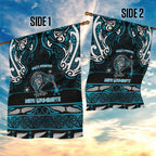 Ngati Porou Aotearoa Meri Kirihimete Garden Flag Maori Kiwi Bird Silver Fern Koru Pattern