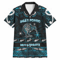 Personalised Ngati Porou Aotearoa Meri Kirihimete Hawaiian Shirt Maori Kiwi Bird Silver Fern Koru Pattern