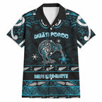 Personalised Ngati Porou Aotearoa Meri Kirihimete Hawaiian Shirt Maori Kiwi Bird Silver Fern Koru Pattern