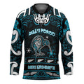 Personalised Ngati Porou Aotearoa Meri Kirihimete Hockey Jersey Maori Kiwi Bird Silver Fern Koru Pattern