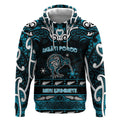 Personalised Ngati Porou Aotearoa Meri Kirihimete Hoodie Maori Kiwi Bird Silver Fern Koru Pattern