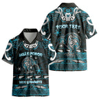Personalised Ngati Porou Aotearoa Meri Kirihimete Kid Hawaiian Shirt Maori Kiwi Bird Silver Fern Koru Pattern