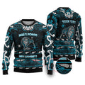 Personalised Ngati Porou Aotearoa Meri Kirihimete Ugly Christmas Sweater Maori Kiwi Bird Silver Fern Koru Pattern