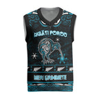 Personalised Ngati Porou Aotearoa Meri Kirihimete Christmas Knitted V-Neck Vest Maori Kiwi Bird Silver Fern Koru Pattern