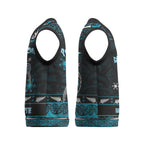 Personalised Ngati Porou Aotearoa Meri Kirihimete Christmas Knitted V-Neck Vest Maori Kiwi Bird Silver Fern Koru Pattern