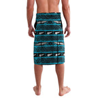 Personalised Ngati Porou Aotearoa Meri Kirihimete Lavalava Maori Kiwi Bird Silver Fern Koru Pattern