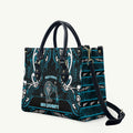 Ngati Porou Aotearoa Meri Kirihimete Leather Bag Maori Kiwi Bird Silver Fern Koru Pattern