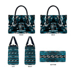 Ngati Porou Aotearoa Meri Kirihimete Leather Bag Maori Kiwi Bird Silver Fern Koru Pattern