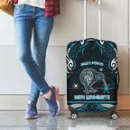 Ngati Porou Aotearoa Meri Kirihimete Luggage Cover Maori Kiwi Bird Silver Fern Koru Pattern