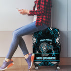 Ngati Porou Aotearoa Meri Kirihimete Luggage Cover Maori Kiwi Bird Silver Fern Koru Pattern