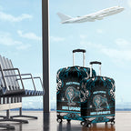 Ngati Porou Aotearoa Meri Kirihimete Luggage Cover Maori Kiwi Bird Silver Fern Koru Pattern