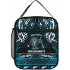 Ngati Porou Aotearoa Meri Kirihimete Lunch Bag Maori Kiwi Bird Silver Fern Koru Pattern