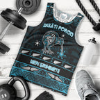 Personalised Ngati Porou Aotearoa Meri Kirihimete Men Tank Top Maori Kiwi Bird Silver Fern Koru Pattern