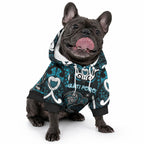 Personalised Ngati Porou Aotearoa Meri Kirihimete Pet Hoodie Maori Kiwi Bird Silver Fern Koru Pattern