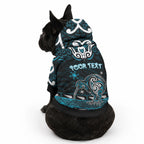 Personalised Ngati Porou Aotearoa Meri Kirihimete Pet Hoodie Maori Kiwi Bird Silver Fern Koru Pattern