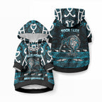 Personalised Ngati Porou Aotearoa Meri Kirihimete Pet Hoodie Maori Kiwi Bird Silver Fern Koru Pattern