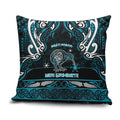 Ngati Porou Aotearoa Meri Kirihimete Pillow Cover Maori Kiwi Bird Silver Fern Koru Pattern